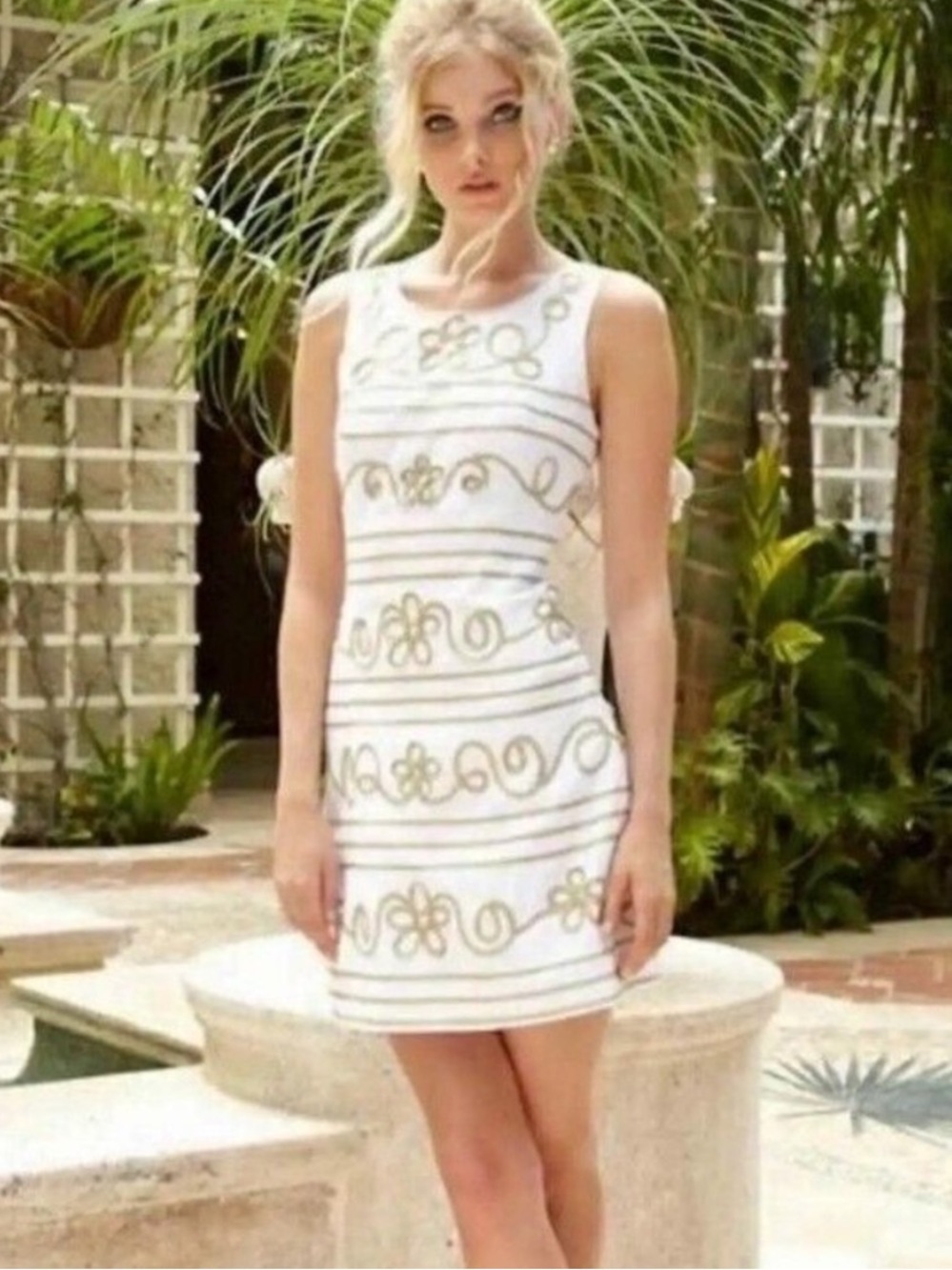 Lilly Pulitzer Lennox Shift Dress Resort White Icing On The Cake Satuoche Sz 2